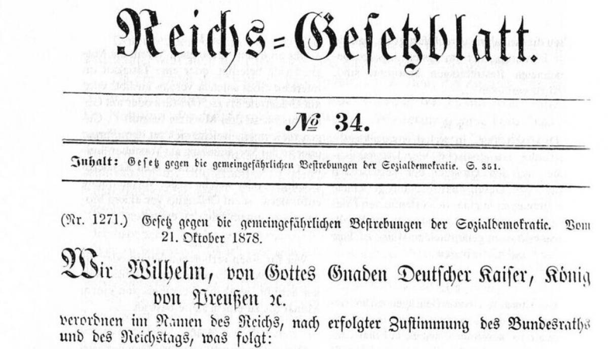 El integrismo español sobre las leyes antisocialistas de Bismarck